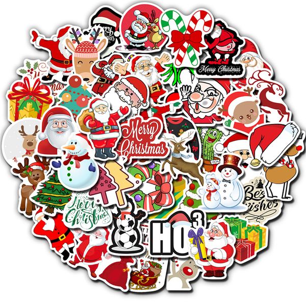 christmas decoration vsco girls stickers halloween waterproof sticker for fridge luggage car suitcase lapsticker 50pcs / 1 opp bag free, Silver